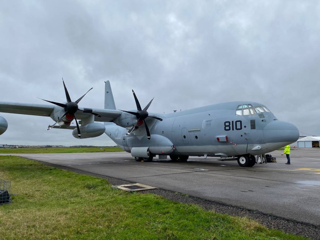 Marshall Aerospace and Defence Group Celebrates the arrival of the first US Marine Corps Aircraft